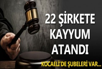 22 şirkete kayyum atandı