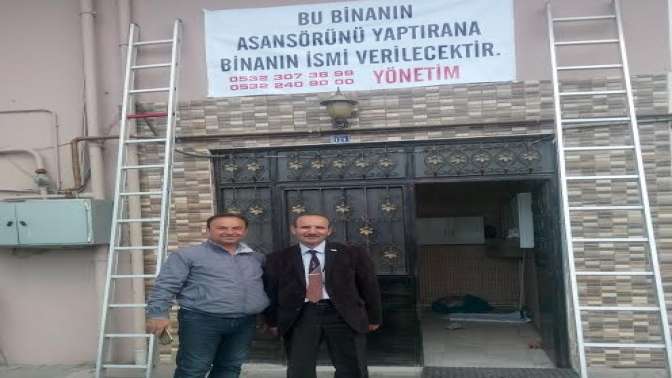 Asansörü yaptırana İsim hakkı verecek,sponsor aranıyor.!