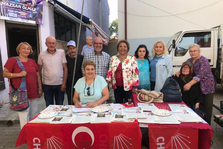 Bilecik Pazaryeri'nde CHP'li kadınlar stant açtı