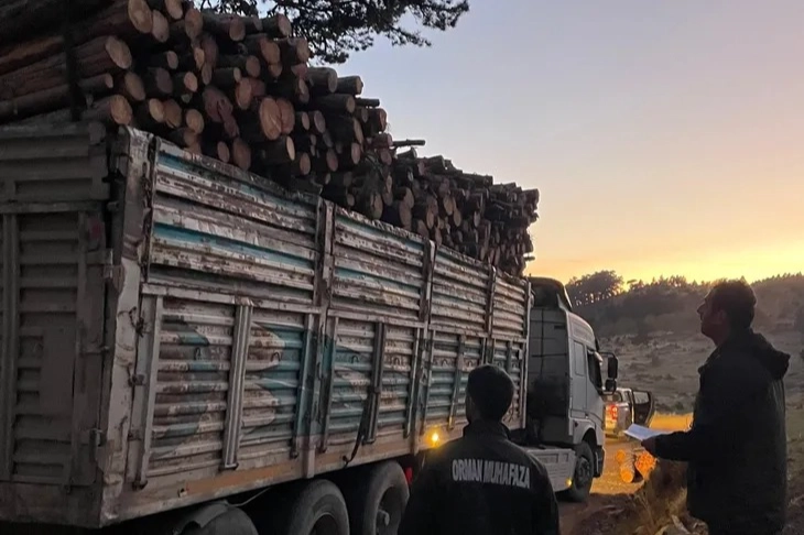 Bursa'da orman ürünleri taşıyan araçlara sıkı denetim!