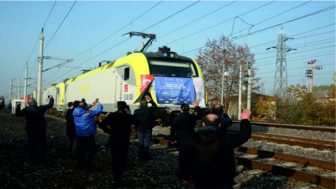 Çine gidecek ilk blok ihracat treni Kocaeliye ulaştı