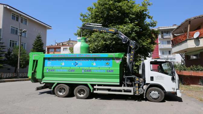 Derince’de bu yıl 70 ton atık cam toplandı