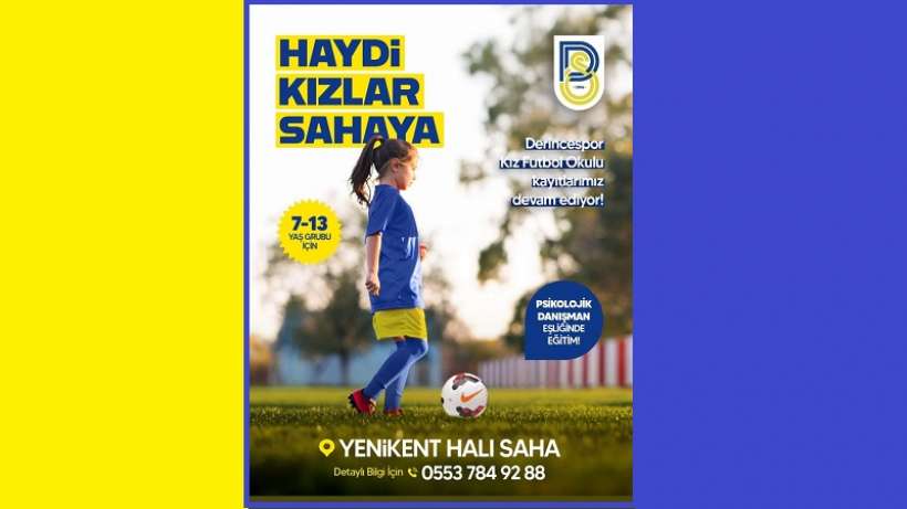 Derincesporda Kız Futbol Okulu