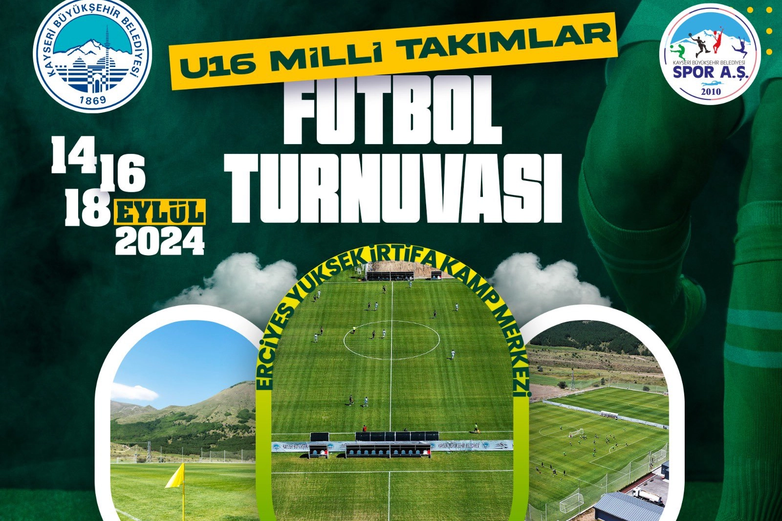 Erciyes Yüksek İrtifa Kamp Merkezi’nde U-16 Milli takımlar futbol şöleni