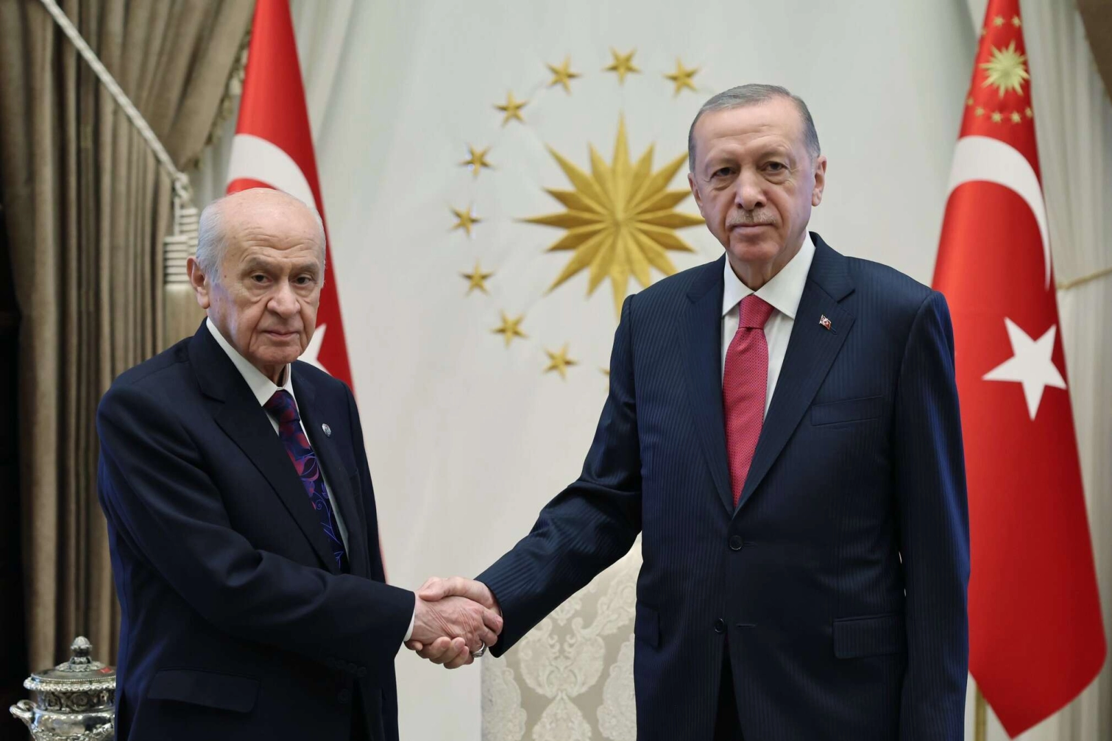 Erdoğan ile Bahçeli Beştepe'de buluştu