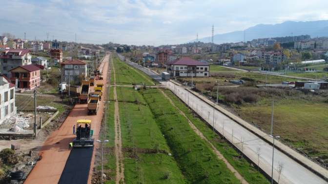 Fay hattı yolu asfaltlanıyor