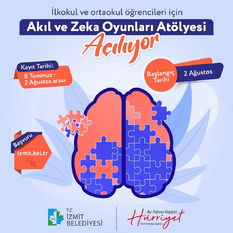 İzmit Akıl ve Zeka Oyunları Atölyesi yarın başlıyor