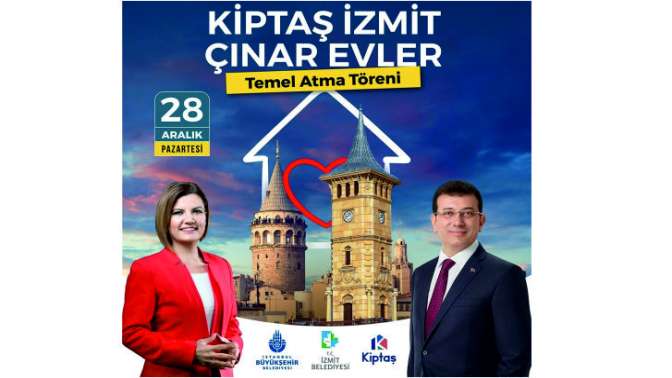 KİPTAŞ İzmit Çınar Evler’in temeli atılıyor