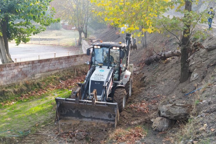 Manisa Gökkaya'da dereler yağışlara hazır 