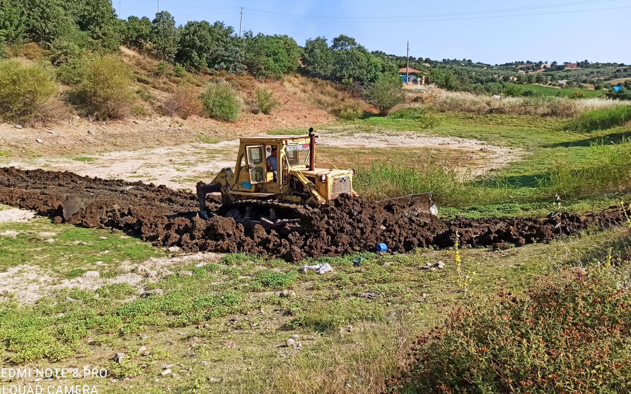 Manisa Malkoca’da HİS göleti temizliği