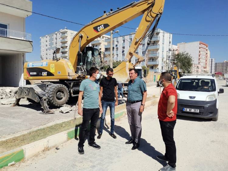 Mardin Kızıltepe'de asfalt çalışması