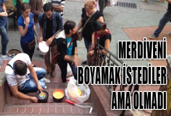 MERDİVENİ BOYAMAK İSTEDİLER AMA OLMADI