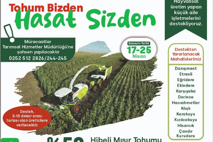 Milas Belediyesi'nden hibeli mısır tohumu desteği