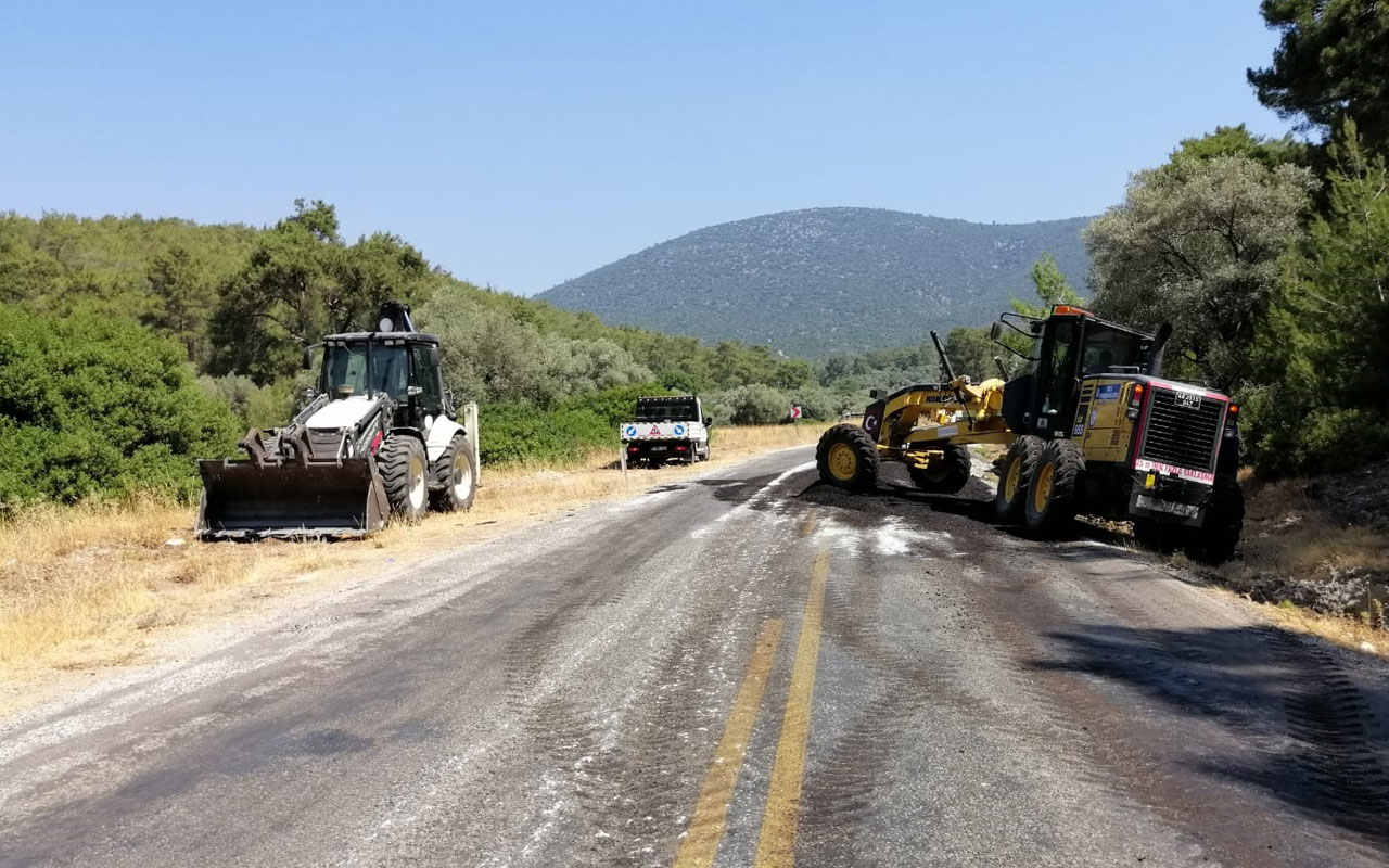 Muğla’da kırsal mahallelerde yollara bakım