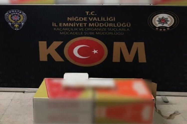 Niğde'de 1 milyon 500 bin makaron ele geçirildi 