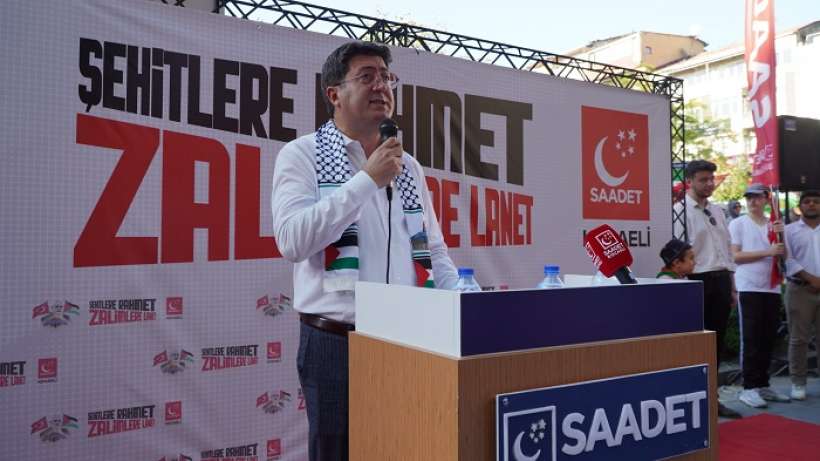 SAADET KOCAELİ İLDEN İSRAİLE LANET YÜRÜYÜŞÜ ve BASIN AÇIKLAMASI