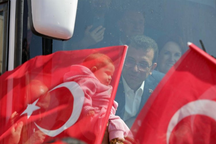 Samandağ'da Akşener ve İmamoğlu'na sevgi seli