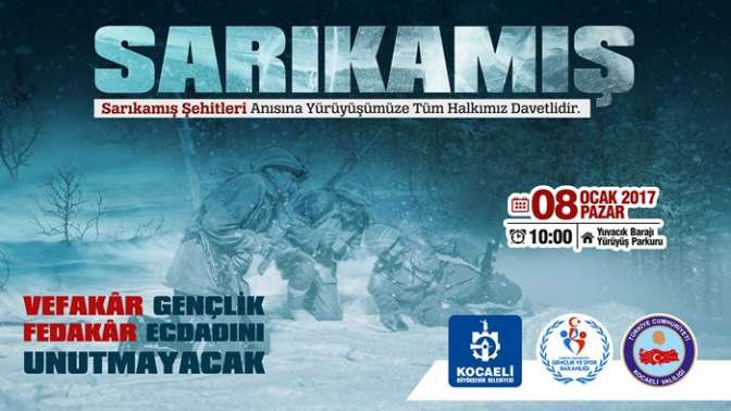 Sarıkamış Şehitleri yürüyüşle anılacak