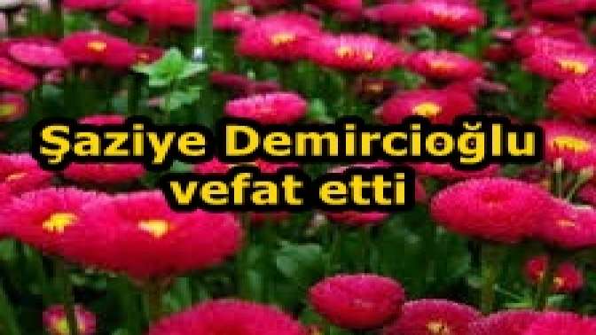 Şaziye Demircioğlu vefat etti