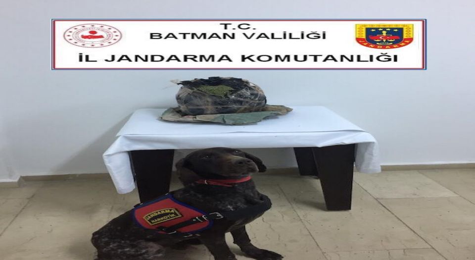 Batman kırsalında 6 kilo esrar ele geçirildi