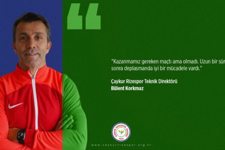 ÇAYKUR Rizespor Teknik Direktörü Kaymaz: 