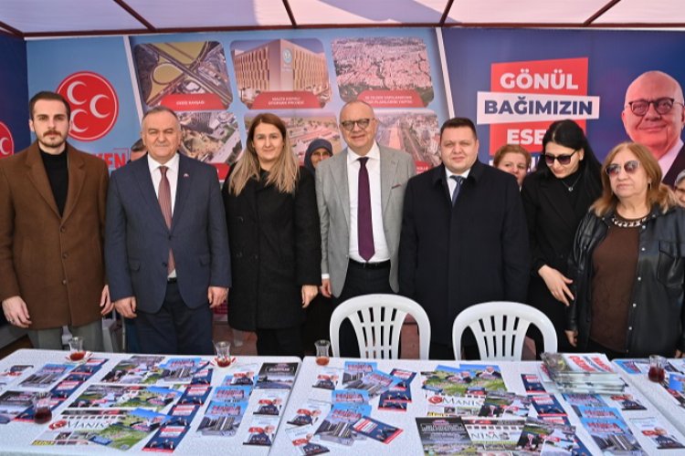 Başkan Ergün'den seçim standına ziyaret