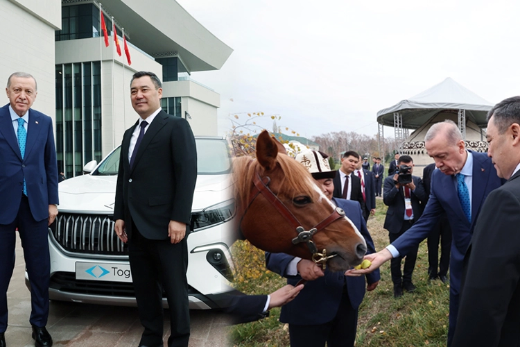 Biz Togg, onlar at verdi! Kırgızistan'da karşılıklı hediyeleşme