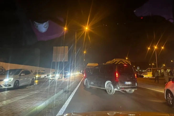 Bursa'da maç günü trafik yoğunluğu