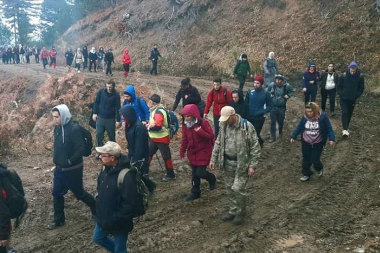 Bursa İnegöl'de 16 km'lik doğa yürüyüşü yapıldı 