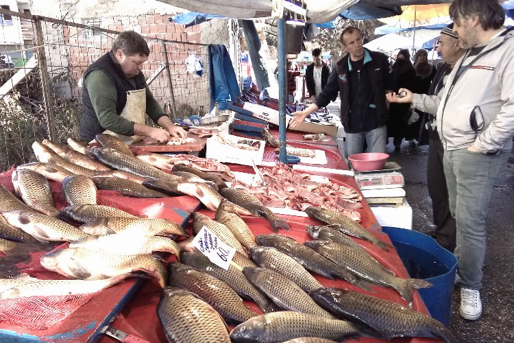 Bursa Yenişehir Balık Pazarı'na lodos etkisi