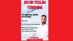 CHP DERİNCE GENÇLİK KOLLARINDA DEVİR TESLİM