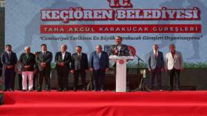 CHP GENEL BAŞKANI ÖZGÜR ÖZEL KEÇİÖREN KARAKUCAK GÜREŞLERİNE KATILDI