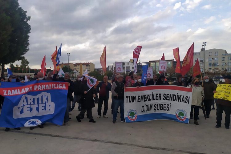 Didim'de zamlar protesto edildi 