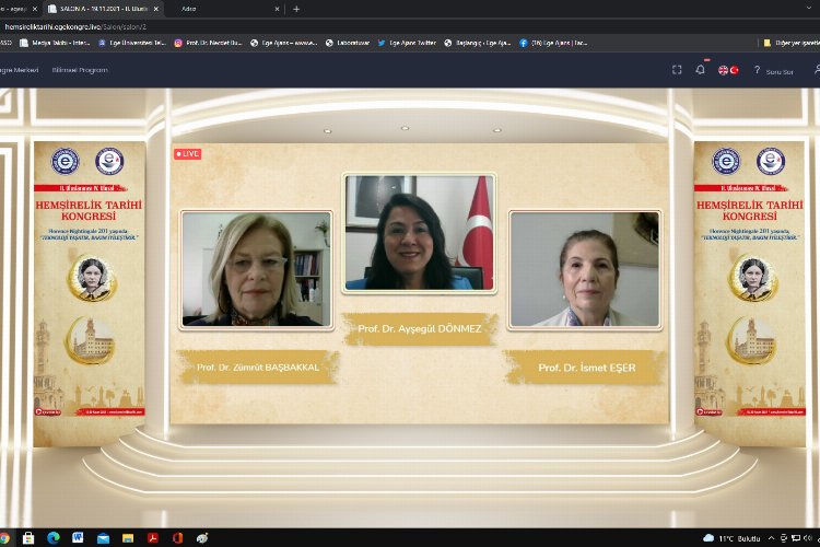 Ege Üniversitesi, II. Uluslararası IV. Ulusal Hemşirelik Tarihi Kongresi düzenledi