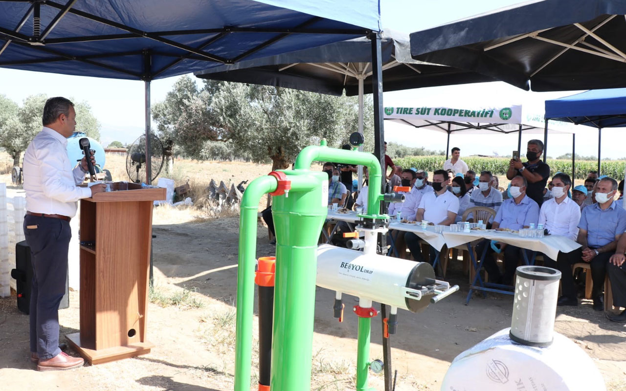 İzmir Tire’de silajlık mısırlar damla sulama ile sulanacak