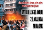 KATLEDİLEN 33 AYDIN 20. YILLINDA ANILACAK