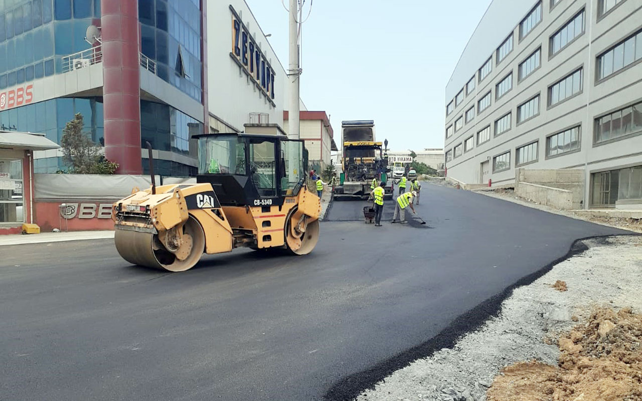 Kocaeli Gebze’de yol onarımlarına devam