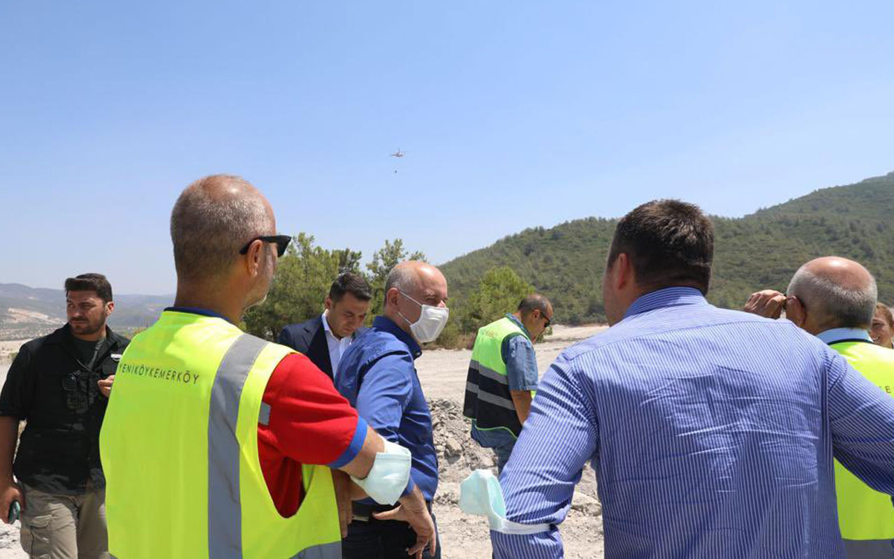 Muğla Milas’taki termik santrallerine yangın sonrası inceleme