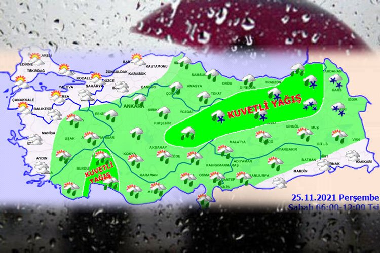 Türkiye geneli yağış etkisi altında