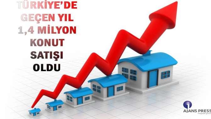 Türkiye’de geçen yıl 1,4 milyon konut satışı oldu