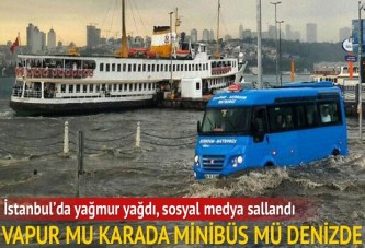 Üsküdar'da deniz ile kara iç içe geçti